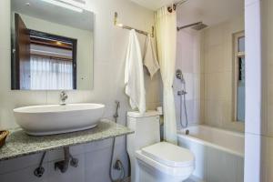 Koupelna v ubytování Hotel Sapana Garden Thamel