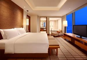 Televiisor ja/või meelelahutuskeskus majutusasutuses Grand Hyatt Macau
