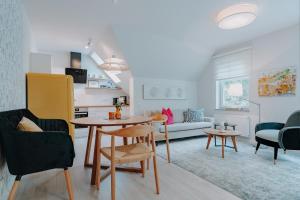 Η κουζίνα ή μικρή κουζίνα στο Wohnpark Schmiedestraße App 05