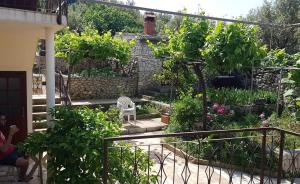 Κήπος έξω από το Renovated stone villa on the island Rava, Zadar