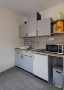 Kuchyň nebo kuchyňský kout v ubytování Apartments Kulji