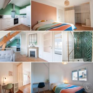 Ένα ή περισσότερα κρεβάτια σε δωμάτιο στο Bright 70m Apartment near City Center & the Loire