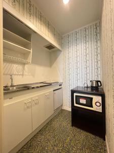 Kuchyň nebo kuchyňský kout v ubytování Spa Resort LiVEMAX