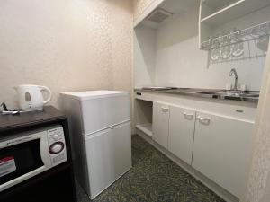 Kuchyň nebo kuchyňský kout v ubytování Spa Resort LiVEMAX