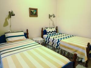 a room with two beds in a room at Katina's Farm House in Áno Lekhónia