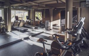 Fitness centrum a/nebo fitness zařízení v ubytování Mountain Plaza Hotel
