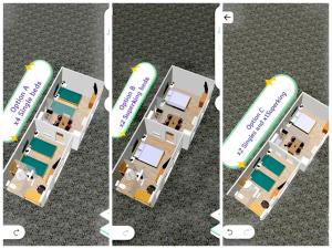 a rendering of a hotel room with a floor at Peaceful 2-bedrooms guesthouse, Sleep 4, Parking, Private entrance, Heating, AirCon, SuperFast Wifi in Derby
