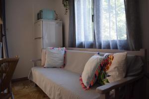Posezení v ubytování Platamon Boho Apartment- Με θέα την θάλασσα