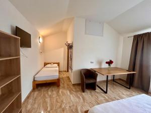 Camera con scrivania, letto e tavolo di Luxor a Havířov