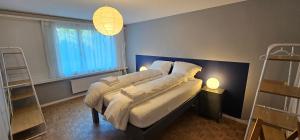 Postel nebo postele na pokoji v ubytování Garden Suite Thun