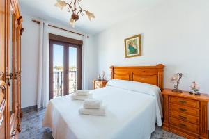 Ένα ή περισσότερα κρεβάτια σε δωμάτιο στο Villa Cruz en Fernán Pérez