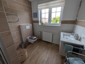 Koupelna v ubytování Gästehaus Gast