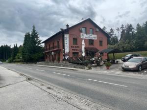 a large building on the side of a road at Old Car's Hotel in Selpritsch