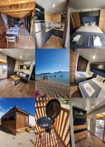 Ένα ή περισσότερα κρεβάτια σε δωμάτιο στο Mobile Home Villa Dea