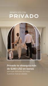 a poster of two people standing outside a building at Privado Designer Boutique Hotel in Cartagena de Indias