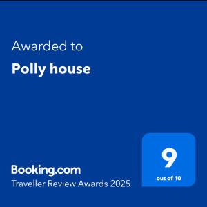 Majutusasutuses Polly house olev sertifikaat, autasu, silt või muu dokument