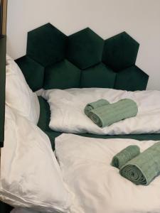 Posteľ alebo postele v izbe v ubytovaní Zentrale Wohnung an der Gondel & Naturblick
