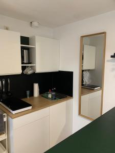 Kuchyňa alebo kuchynka v ubytovaní Zentrale Wohnung an der Gondel & Naturblick