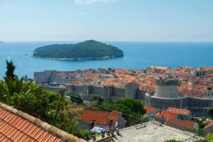 a view of the city of dubrovnik from the castle at Apartments Simic in Dubrovnik