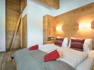 Postel nebo postele na pokoji v ubytování Bergbiberhaus L