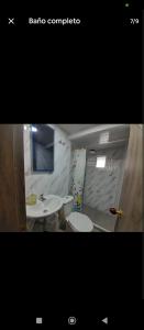 Koupelna v ubytování Cómodo