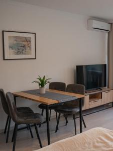TV a/nebo společenská místnost v ubytování Apartment Seezeit