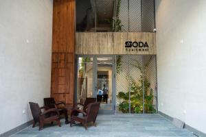 Et opholdsområde på Soda Boutique Apartment Danang + 25 billeder