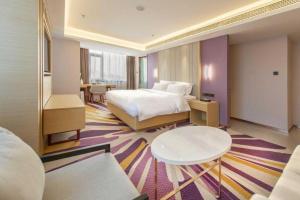 Postel nebo postele na pokoji v ubytování Lavande Hotel Shenyang Middle Street Walking Street Metro Station + 226 fotografií