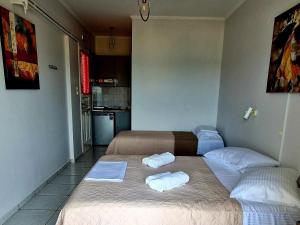 Postel nebo postele na pokoji v ubytování Platsa Apartments