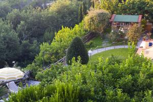 an aerial view of a garden with a house at Resort Villa Flavio in Ischia