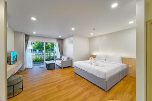 Ένα ή περισσότερα κρεβάτια σε δωμάτιο στο Brand-New Stylish Studio Apartment B102, Lamai, The Terraza +23 φωτογραφίες