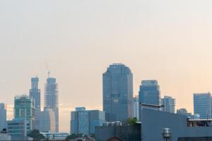 Utsikt over Jakarta, enten fra hotellet eller fra et annet sted