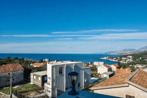 a view of the ocean from a city at Seaview Apartments Bonaca in Bar