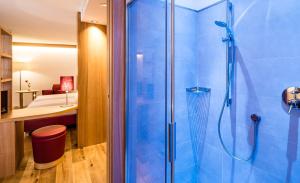 Koupelna v ubytování Hotel Hasslhof