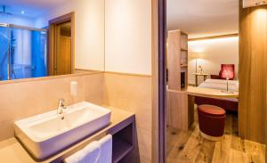 Koupelna v ubytování Hotel Hasslhof