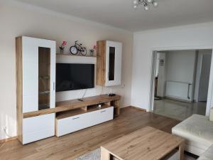 TV a/nebo společenská místnost v ubytování Apartment Karin, Eigener Eingang, 3 Schlafzimmer, Doppelcarport