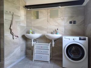 Koupelna v ubytování Apartmány Kortan