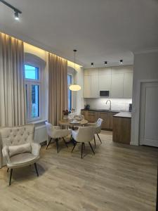 Kuchyň nebo kuchyňský kout v ubytování Apartamenty Toszeckie LUX