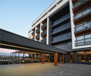 an external view of a building at Tsar Samuil Hotel in Strumica