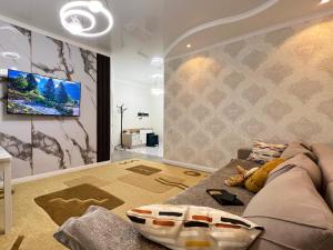 Ruang duduk di Magnificent view apartment