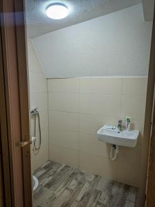 a bathroom with a sink and a toilet at Vikendica Stella in Bihać +32 photos