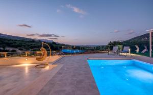 a swimming pool on the roof of a house at Casa Elea in Kissamos
