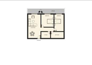 The floor plan of Houseloft Volos Vista