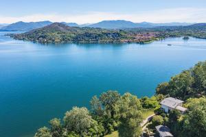 an aerial view of a large body of water at Stylish villa & spectacular views! - Villa La Rocca in Arona