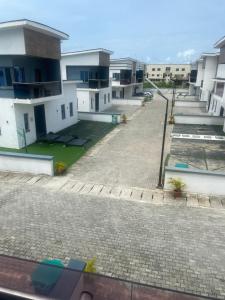 arial view of a courtyard of a building at ADES Home in Lekki