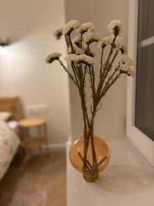 Postel nebo postele na pokoji v ubytování Apartament Frombork Łempicka