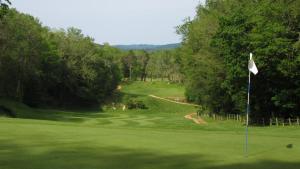 a golf course with a flag on a green at Montagnac in Gignac