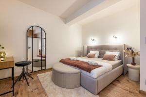 Postel nebo postele na pokoji v ubytování Apartmány Plavy