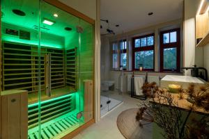 Koupelna v ubytování Apartmány Plavy