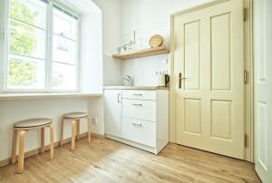 Kuchyňa alebo kuchynka v ubytovaní Apartmány VIENNA